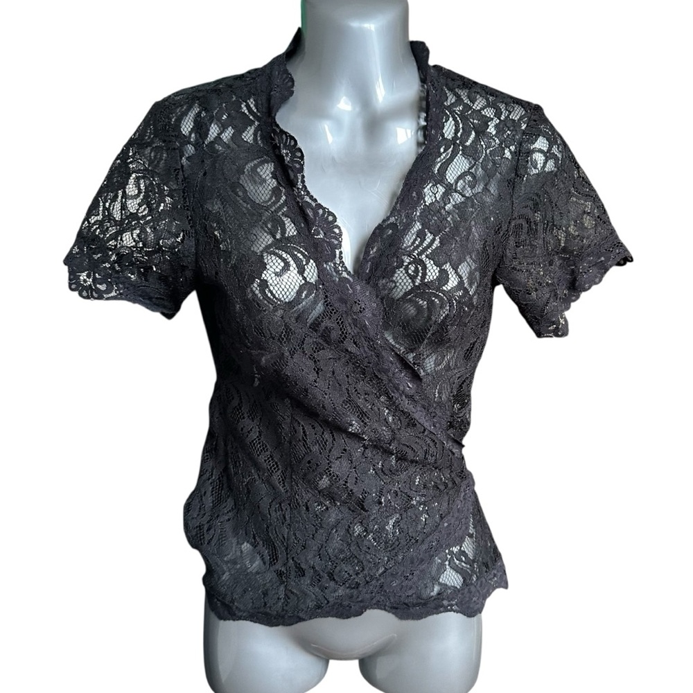 WHBM lace wrap top